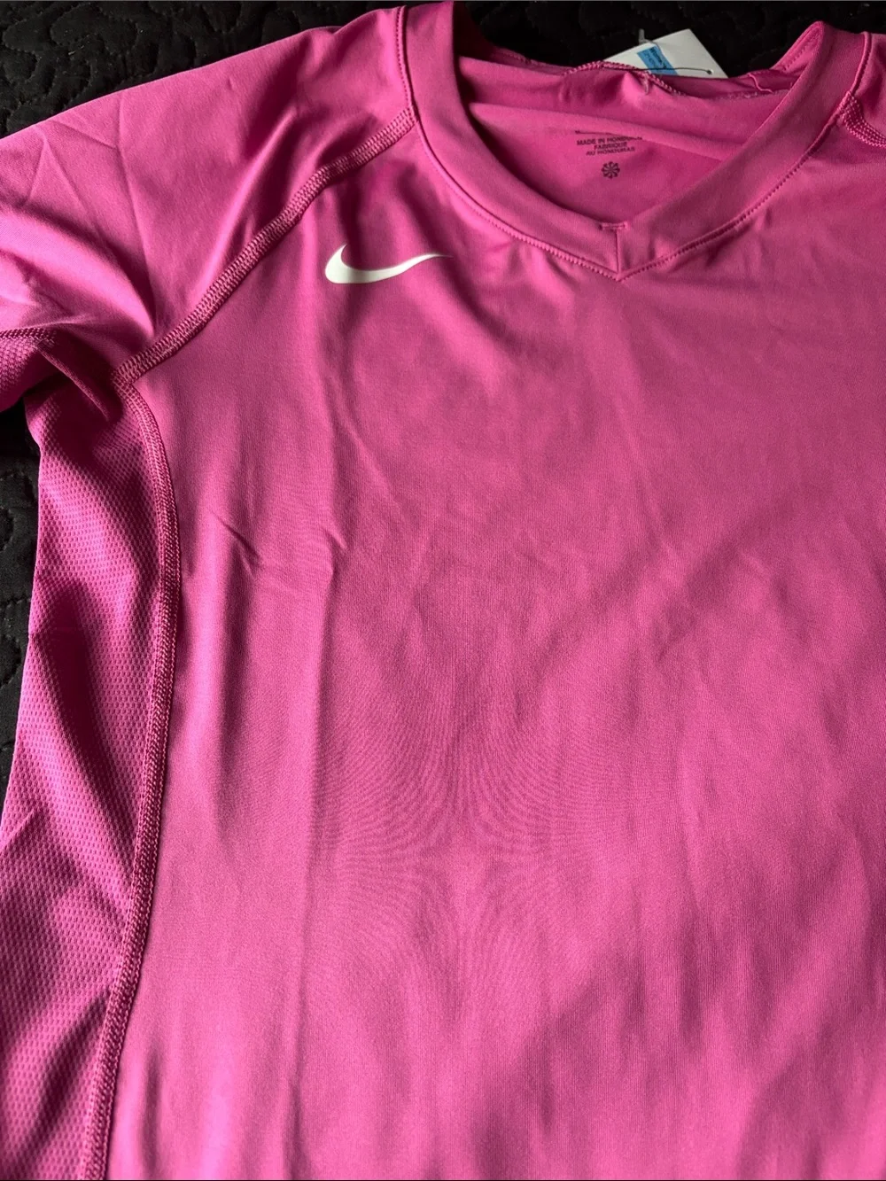Nike Kids Hot Pink Dri-FIT Athletic Top with White Swoosh